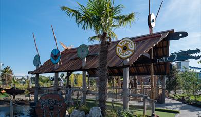 Viking themed adventure golf