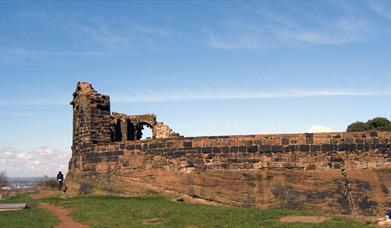 A brick castle ruin