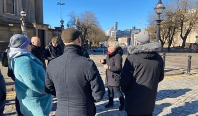 A guide giving a tour.