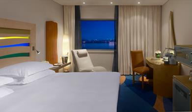 Stylish rooms overlooking the River Mersey at Radisson Blu Hotel Liverpool.