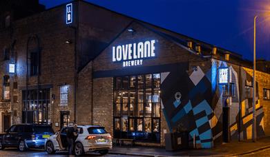 Love Lane Brewery Bar and Kitchen exterior.